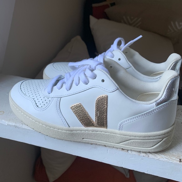 VEJA V-10 CHROMEFREE LEATHER WHITE, Women's, 37 (7) - Picture 4 of 8